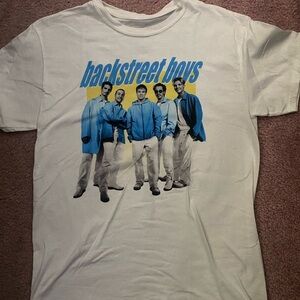 Backstreet Boys Millennium White Blue Tshirt Medium Fitted Bsb Rare